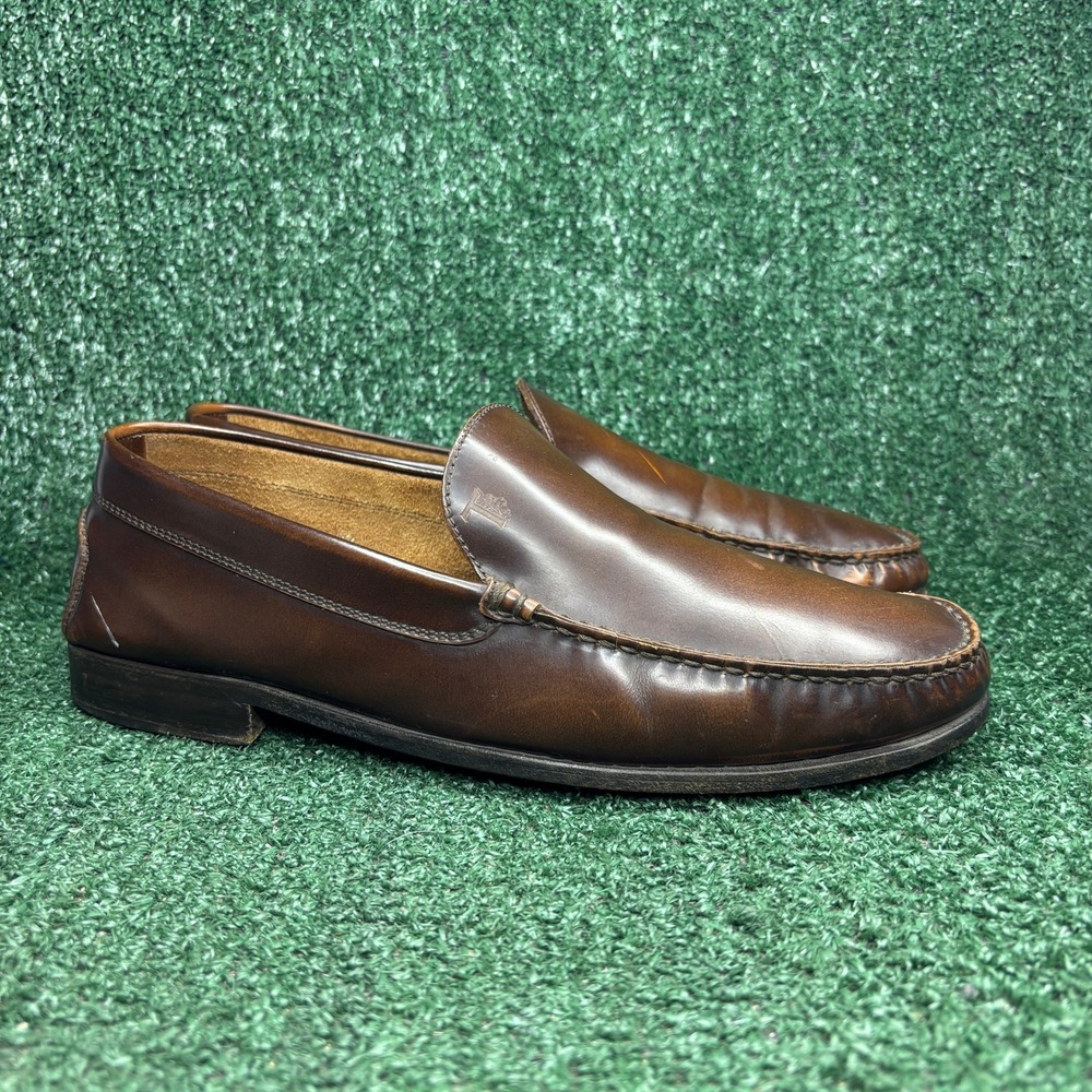Tod's Gomma Leather Loafers Slip On Classic Luxury Dress Shoes Brown Mens Sz 11